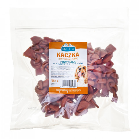 PETITTO Mini uzlíky z kachních prsou - pochoutka pro psy - 500 g - Fotogalerie 2