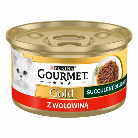 PURINA Gourmet Gold Succulent Delights Beef - mokré krmivo pro kočky - 85g - Fotogalerie 1