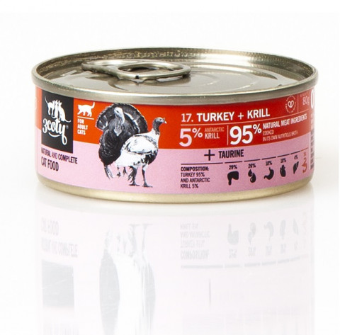 3COTY Turkey with krill - mokré krmivo pro kočky - 6x80g - Fotogalerie 11