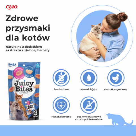 INABA Juicy Bites Chicken and tuna - pamlsek pro kočky - 3 x 11g - Fotogalerie 7