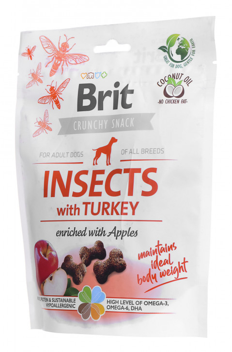 BRIT Crunchy Snack Insects with Turkey - pamlsek pro psa - 200g - Fotogalerie 2