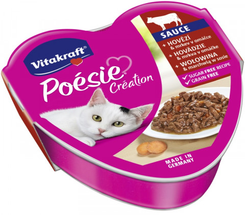 VITAKRAFT POESIE CREATION SOS hovězí/mrkev - vlhké krmivo pro kočky - 85 g - Fotogalerie 1