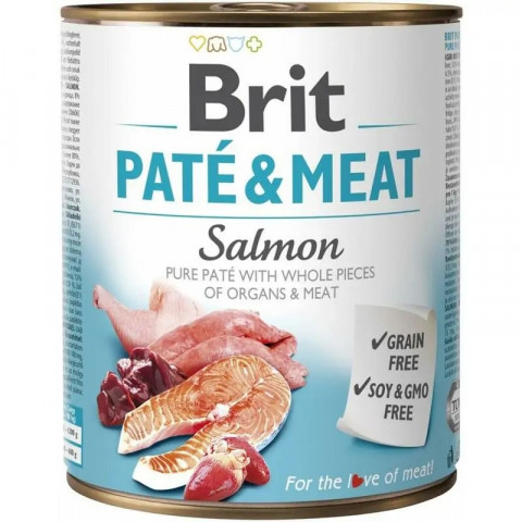 BRIT Paté & Meat Salmon - vlhké krmivo pro psy - 800g - Fotogalerie 1