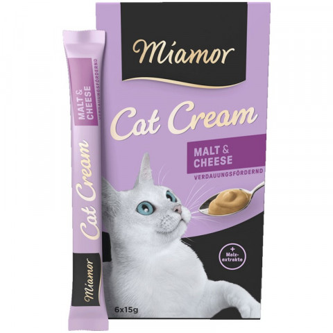 MIAMOR Cat Cream Malt & Cheese - pamlsek pro kočky - 6x15g - Fotogalerie 1