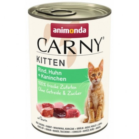ANIMONDA Carny Kitten Beef, chicken, rabbit - mokré krmivo pro kočky - 400 g - Fotogalerie 1
