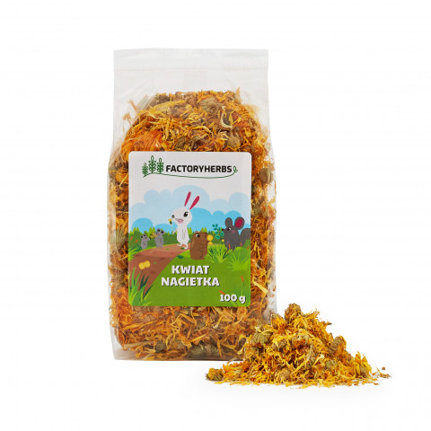 FACTORY HERBS Marigold flowers - lahůdka pro hlodavce a králíky - 100g - Fotogalerie 1