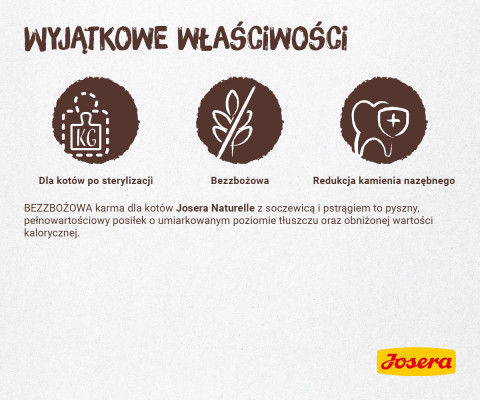  Josera Cat NATURELLE Adult Sterilised Trout - krmivo pro sterilizované kočky - 10kg - Fotogalerie 4