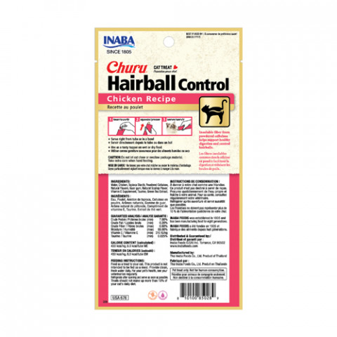 INABA Churu Hairball Chicken - pamlsek pro kočky - 4x14 g - Fotogalerie 2