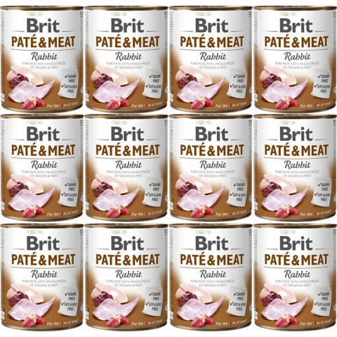 BRIT Paté & Meat Rabbit - mokré krmivo pro psy - 12x800g - Fotogalerie 1