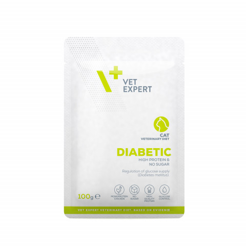 VET EXPERT Veterinary Diet Diabetic Cat - mokré krmivo pro kočky - 100g - Fotogalerie 1