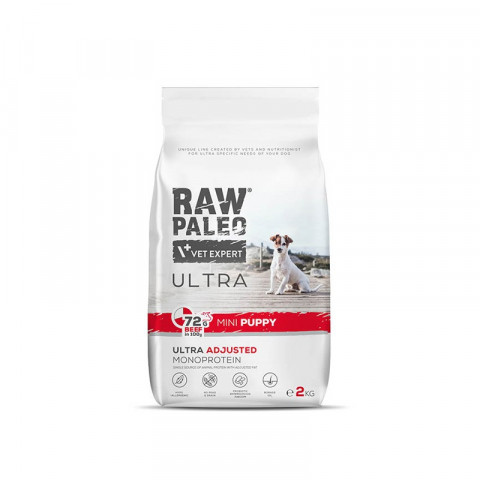 RAW PALEO Ultra Mini Puppy Beef - suché krmivo pro štěňata malých plemen - 2 kg - Fotogalerie 6