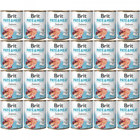 BRIT Paté & Meat Salmon - mokré krmivo pro psy - 24x800g - Fotogalerie 1