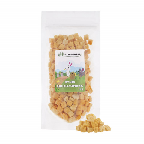FACTORY HERBS Freeze-dried pumpkin - lahůdka pro hlodavce a králíky - 10g - Fotogalerie 1