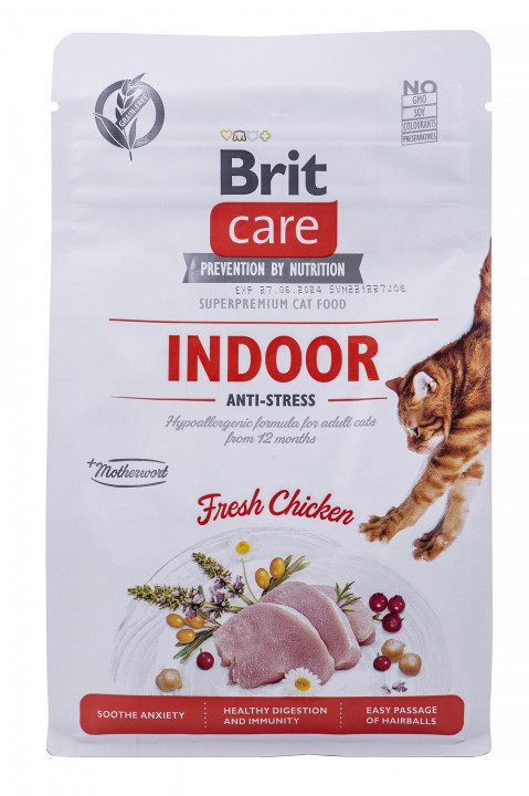 BRIT Care Grain-Free Adult Indoor Anti-Stress - suché krmivo pro kočky - 400 g - Fotogalerie 1