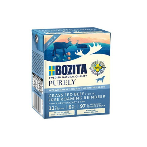 BOZITA Purely Paté Duoprotein Beef and reindeer - vlhké krmivo pro psy - 370g - Fotogalerie 1