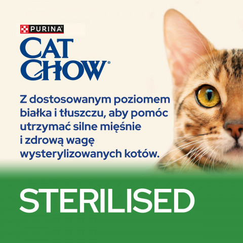 Purina CAT CHOW STERILISED suché krmivo pro kočky 1,5 kg Dospělý jedinec Kuřecí maso - Fotogalerie 3