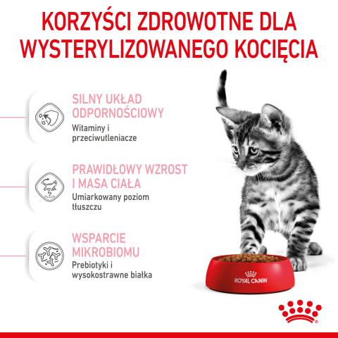 Royal Canin Kitten Sterilised suché krmivo pro kočky 3,5 kg Kotě Drůbež - Fotogalerie 5