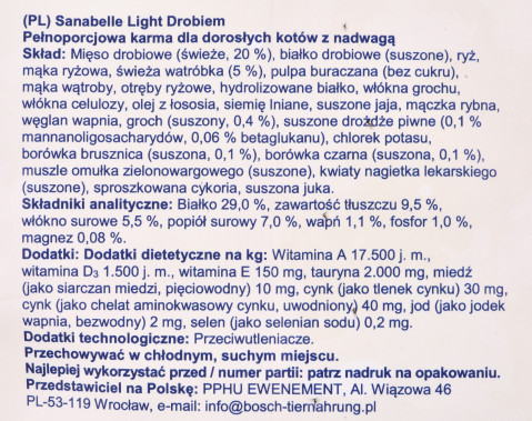 Bosch Sanabelle Light Poultry 10 kg - Fotogalerie 2