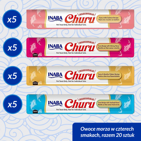 INABA Churu Variety box Seafood - pamlsek pro kočky - 20 x 14g - Fotogalerie 3