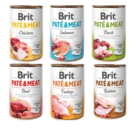 BRIT Paté & Meat Mix příchutě - mokré krmivo pro psy - 6x400g - Fotogalerie 1