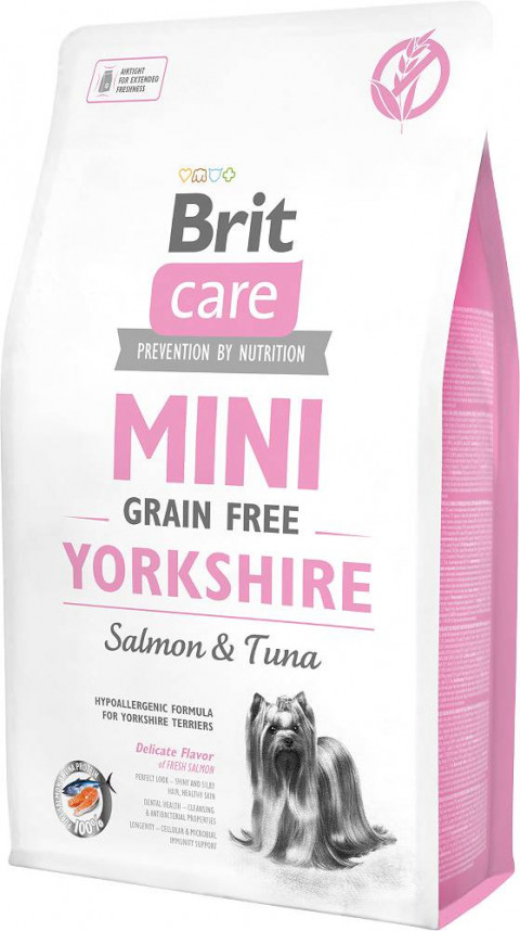 BRIT Care Mini Yorkshire Grain Free Salmon with tuna - suché krmivo pro psy - 7 kg - Fotogalerie 1