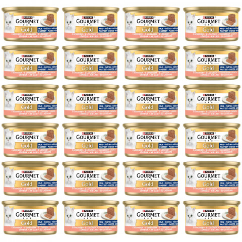 PURINA Gourmet Gold Mousse with salmon - mokré krmivo pro kočky - 24x85g - Fotogalerie 1