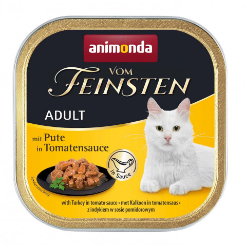 ANIMONDA Vom Feinsten Adult Turkey in tomato sauce - mokré krmivo pro kočky - 100g - Fotogalerie 1