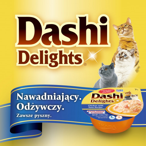INABA Dashi Delights kuřecí vývar z tuňáka a hřebenatek - pamlsek pro kočky - 70g - Fotogalerie 8