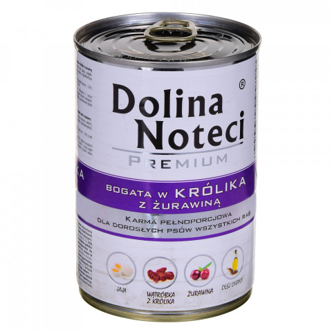 DOLINA NOTECI Premium Rich in králík s brusinkami - vlhké krmivo pro psy - 400 g - Fotogalerie 1