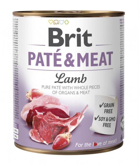 BRIT Paté & Meat s jehněčím masem - mokré krmivo pro psy - 800 g - Fotogalerie 1
