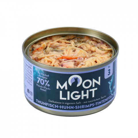 MOONLIGHT Dinner nr 3 Tuna, chicken, shrimp and squid - mokré krmivo pro kočky - 80g - Fotogalerie 2