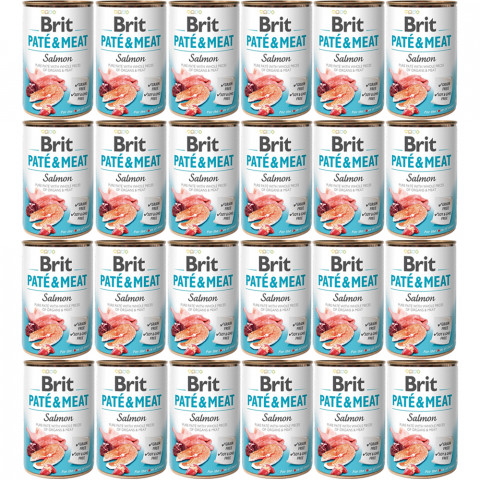 BRIT Paté & Meat Salmon - mokré krmivo pro psy - 24x400g - Fotogalerie 1
