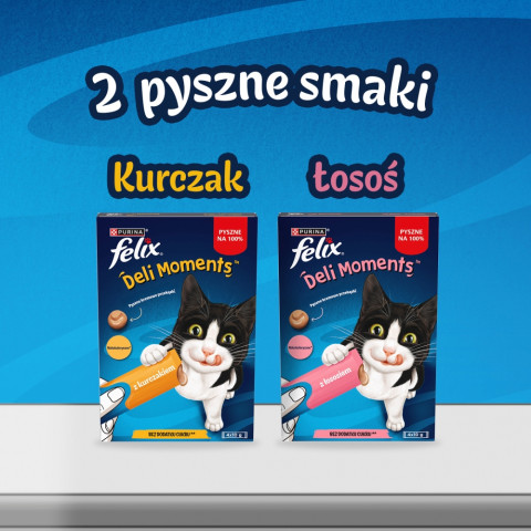 PURINA Felix Deli Moments Chicken - pamlsek pro kočky - 4x10g - Fotogalerie 5