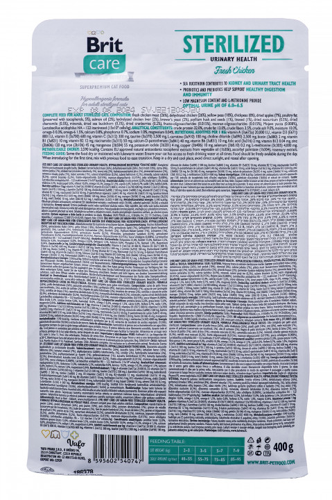 BRIT Care Grain-Free Sterilized Urinary - suché krmivo pro kočky - 400 g - Fotogalerie 2