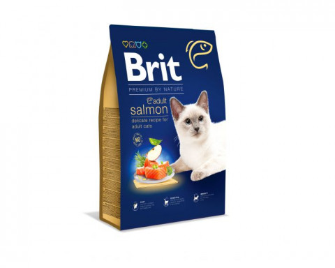 Suché krmivo pro kočky BRIT PREMIUM BY NATURE ADULT Losos 1,5 kg - Fotogalerie 1