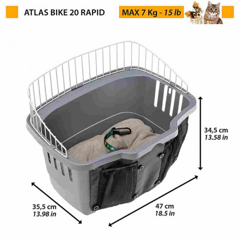 FERPLAST Atlas Bike 20 Rapid - košík na kolo pro domácí mazlíčky - Fotogalerie 9