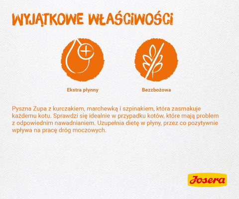 JOSERA Kuřecí polévka s mrkví a špenátem - vlhké krmivo pro kočky - 70 g - Fotogalerie 6