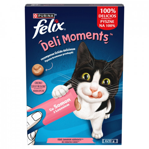 PURINA Felix Deli Moments Salmon - pamlsek pro kočky - 4x10g - Fotogalerie 1