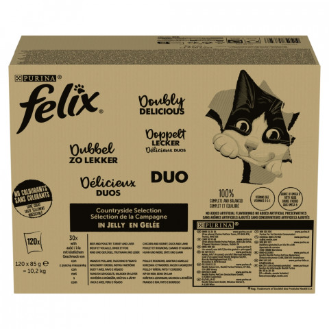 PURINA Felix Fantastic Duo Mix Countryside - mokré krmivo pro kočky - 120x85g - Fotogalerie 1