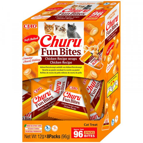 INABA Churu Fun Bites Chicken - pamlsek pro kočky - 8x12g - Fotogalerie 1