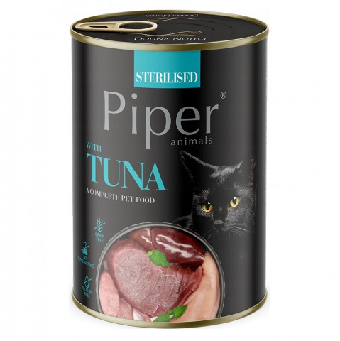 DOLINA NOTECI Piper Sterilised s tuňákem - mokré krmivo pro kočky - 6x400g - Fotogalerie 2