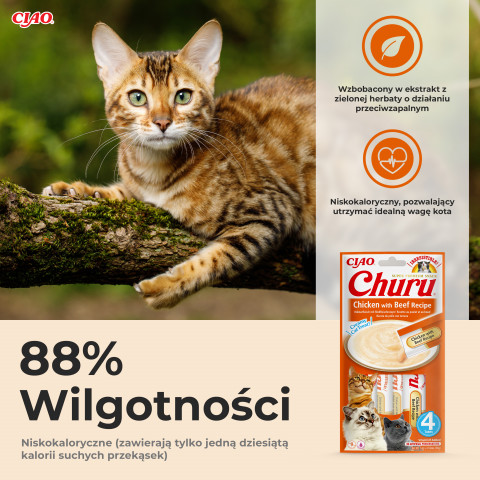 INABA Churu Chicken with Beef Recipe - pamlsek pro kočky - 4x14 g - Fotogalerie 5