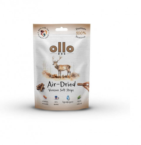 OLLO Air-Dried Venison strips - pamlsek pro psa - 80g - Fotogalerie 1