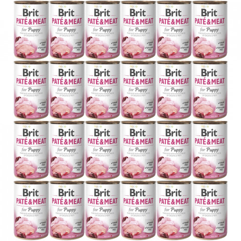 BRIT Paté & Meat Puppy Chicken - mokré krmivo pro psy - 24x400g - Fotogalerie 1
