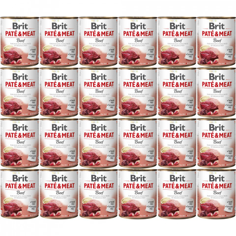 BRIT Paté & Meat Beef - vlhké krmivo pro psy - 24x800g - Fotogalerie 1
