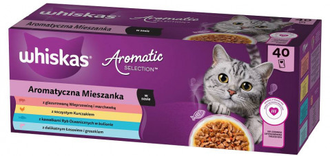 WHISKAS Aromatic selection Mix - mokré krmivo pro kočky - 40x85g - Fotogalerie 1