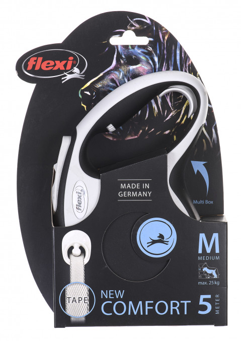 Flexi New Comfort M Tape 5 m Černá Pes Zatahovací vodítko - Fotogalerie 3