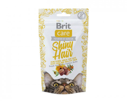 Brit Care Cat Snack SHINY Hair - pamlsek pro kočky - 50 g - Fotogalerie 1