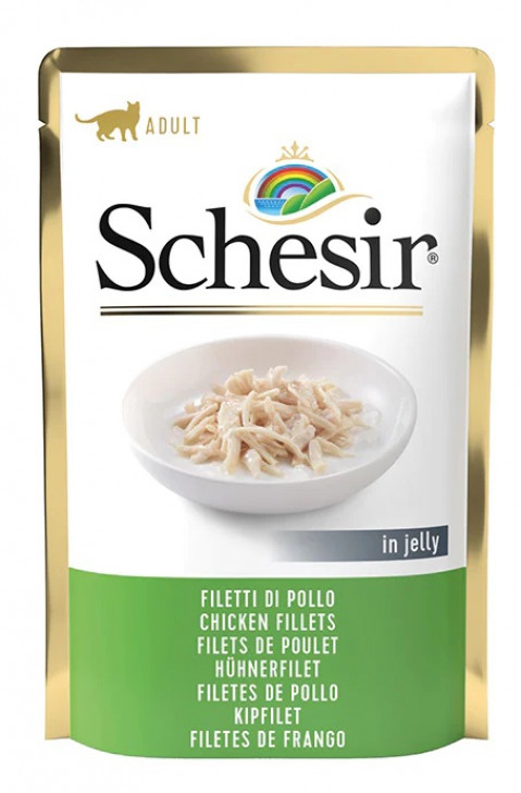 SCHESIR in jelly Chicken fillet - mokré krmivo pro kočky - 85 g - Fotogalerie 1