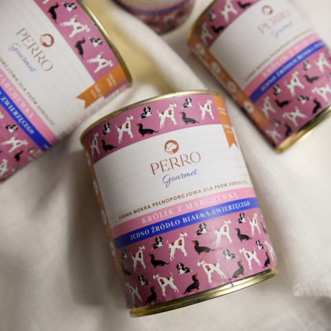 PERRO Gourmet Rabbit with carrot - mokré krmivo pro psy - 200g - Fotogalerie 3